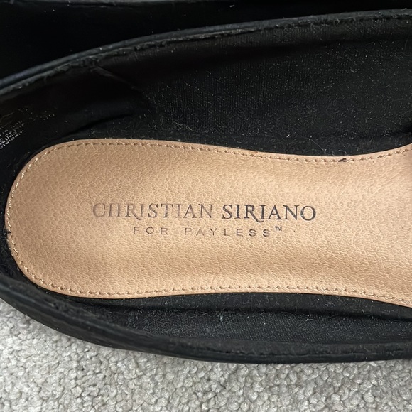 Black flats with bow. Christian Siriano for Payless. Lightly worn. Size: US 8.5 - Picture 2 of 5